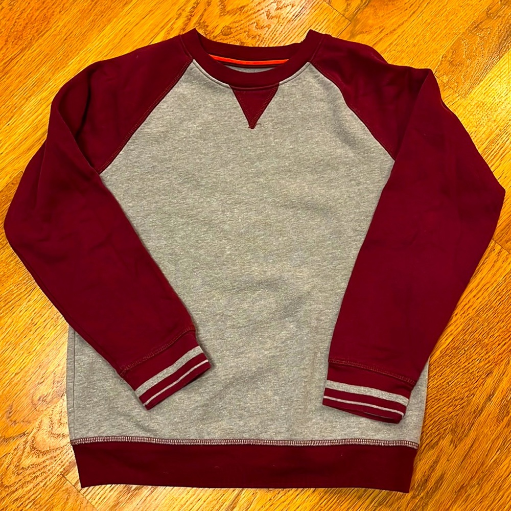 Cotton Grey and Burgundy Sweatshirt
